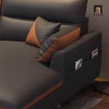  Bộ ghế sofa góc chữ L GT118 Vernon phối màu da giả xinh xắn 