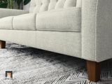  Sofa băng nỉ dài 2m BT155 Freedom 3 nệm ngồi trắng kem 