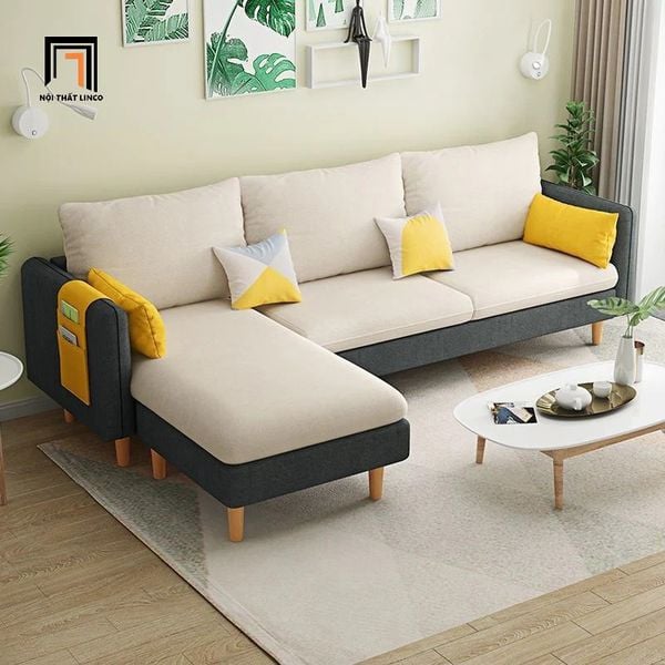 ghế sofa góc L nhỏ gọn 2m2 x 1m6