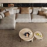  Ghế sofa góc L cao cấp GT138 Columbus 2m8 x 1m6 da Pu xám 