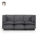  Ghế sofa băng gia đình vải bố BT228 Oliver dài 1m9 màu xám đen 