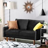  Ghế sofa băng vải nỉ nhung BT203 Hessvilla 1m5 trắng kem 