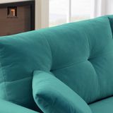  Ghế sofa văng giá rẻ xanh ngọc BT142 Tufmo 1m8 vải nỉ nhung 