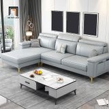  Ghế sofa góc L da công nghiệp GT171 Sheridon 2m3 x 1m55 xám ghi 