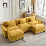  Bộ ghế sofa U vải nỉ xám than UT14 Holopeen dài 2m5 cao cấp 