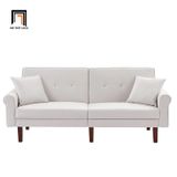  Ghế sofa giường nằm 2m GB55 Karnstem vải nhung xám trắng 