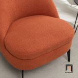  Ghế sofa đơn xinh xắn vải lông cừu DT111 Cayde màu cam đẹp 