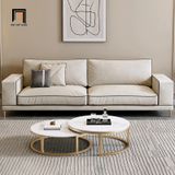  Set ghế sofa phòng khách gia đình KT78 Dakota xám trắng vải nỉ 