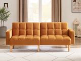  Ghế sofa giường gấp gọn GB43 Teplyn 1m9 vải nỉ nhung màu cam 