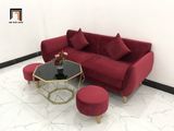  Ghế sofa băng BB dài 1m9 phòng khách đỏ đô vải nhung 