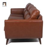  Ghế sofa băng da xám đậm BHQ15 Amina 3 nệm ngồi sang trọng 
