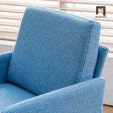  Ghế sofa đơn phòng khách giá rẻ DT105 Ghisham vải xanh dương 