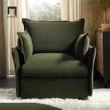  Ghế sofa đơn 1 nệm ngồi xám trắng DT84 Byron cho gia đình 