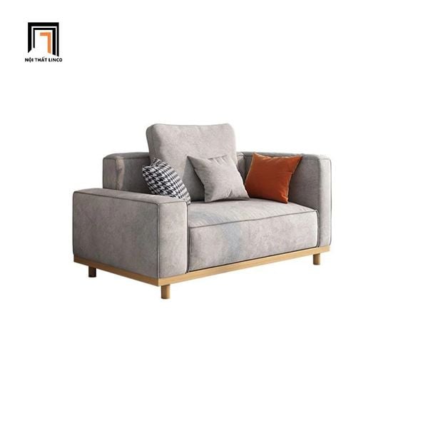 ghế sofa đơn vải nỉ xám
