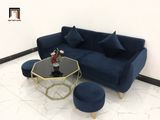  Bộ ghế sofa phòng khách BB 1m9 xanh dương đậm vải nhung 