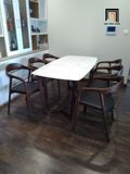  Set bàn ăn 6 ghế gỗ tự nhiên 19-KH6-G31-B92 màu nâu cafe 