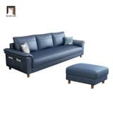  Ghế sofa đơn da giả 1 nệm Pu DT85 Bawiti da giả xanh dương 