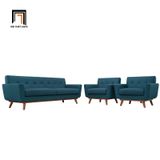  Bộ ghế sofa vải bố xanh đậm KT123 Messinger cho công sở đẹp 