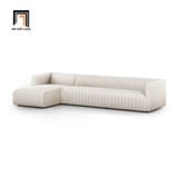  Bộ ghế sofa góc GT80 Augustine 2m4 x 1m6 màu trắng kem 