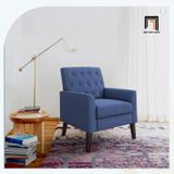  Ghế sofa đơn xanh lá vải nỉ DT94 Asaria phòng khách gia đình 