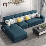  Ghế sofa góc L xám lông chuột GT181 Tunica 2m8 x 1m6 giá rẻ 