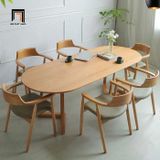 Bộ bàn ghế ăn hình oval 4 chỗ 48-KH4-G32-B92Oval gỗ cao su 