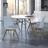  Bộ bàn ăn tròn gia đình nhỏ gọn 1-OC4-GCF11-B1 4 ghế nhựa 
