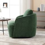  Ghế sofa đơn xinh xắn nhỏ DT90 Dalbert vải lông cừu xanh lá 