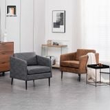  Ghế sofa đơn 1 nệm ngồi DT87 Raionna cho văn phòng da giả 