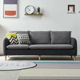  Combo ghế sofa văn phòng KT59 Lynan vải bố màu xám ghi 