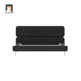  Giường ngủ vải nỉ màu đen GN46 Daryl kiểu dáng basic giá rẻ 
