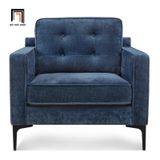  Ghế sofa đơn gia đình sang trọng DT109 Lavoris vải nỉ xanh đậm 
