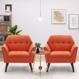  Ghế sofa đơn 1 chỗ ngồi DT97 Chopda màu cam cho shop tiệm 