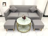  Bộ ghế sofa băng NS05 dài 1m9 giá rẻ màu xám ghi trắng 