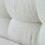  Giường ngủ vải lông cừu trắng kem GN33 Darcy 1m6 x 2m đẹp 