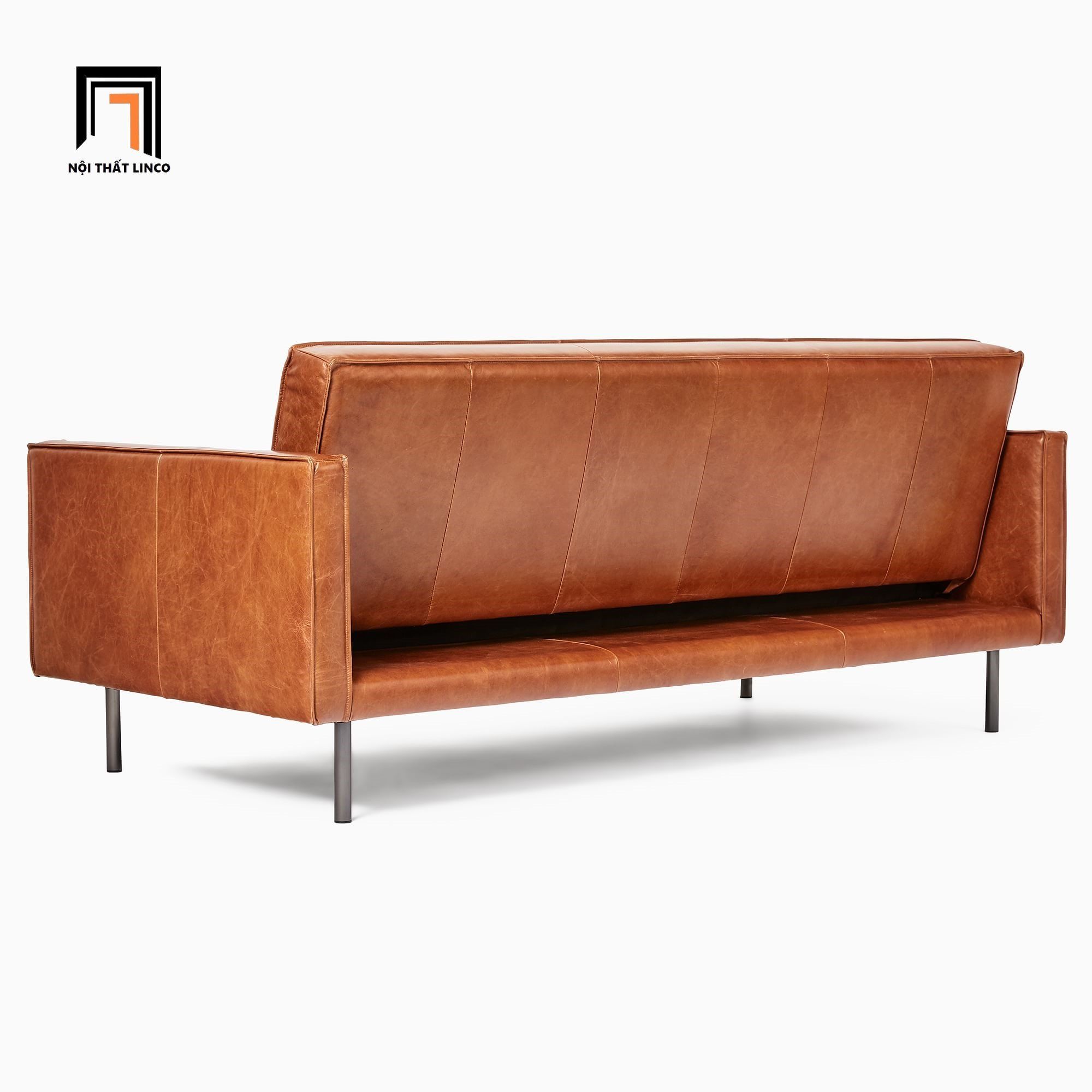  Ghế sofa băng bật giường dài 2m GB14 Axel bọc da công nghiệp 