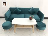  Bàn ghế sofa băng phòng khách BB 1m9 xanh lá cây giá rẻ 