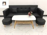  Bộ ghế sofa băng đa năng BTV 2m simili giả da màu đen 