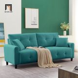  Ghế sofa văng giá rẻ xanh ngọc BT142 Tufmo 1m8 vải nỉ nhung 