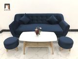  Bộ ghế sofa băng BL10 BGN dài 1m9 xanh dương đậm vải nhung 