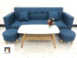  Bộ ghế sofa văng dài BTV dài 2m bật nằm xanh dương 