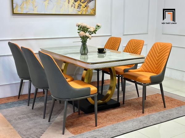bộ bàn ăn 6 ghế cao cấp