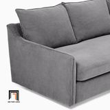  Ghế sofa băng vải nỉ nhung 2m BT124 Easton xám lông chuột 