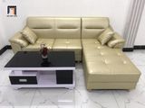  Sofa góc L da công nghiệp GT233 Palma 2m4 x 1m6 kem sữa 