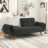  Ghế sofa giường xinh xắn GB74 Kazal 2m vải nỉ xanh lá 