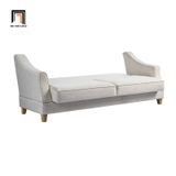  Sofa giường bật nằm GB102 Milena 2m2 xám trắng vải nỉ châu Âu 