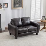  Bộ 2 ghế sofa gia đình KT143 Namara bọc da công nghiệp nâu 