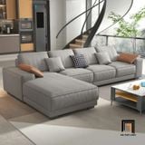  Bộ ghế sofa góc L sang trọng GT177 Kenora 3m x 1m6 da Pu simili 
