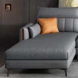  Bộ ghế sofa góc L 3m x 1m7 GT110 Gila da giả xám đen 