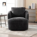  Ghế sofa đơn xinh xắn nhỏ DT90 Dalbert vải lông cừu xanh lá 
